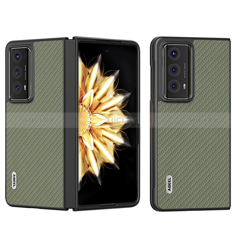 Funda Bumper Lujo Cuero y Plastico Mate Carcasa BH7 para Huawei Honor Magic V2 5G