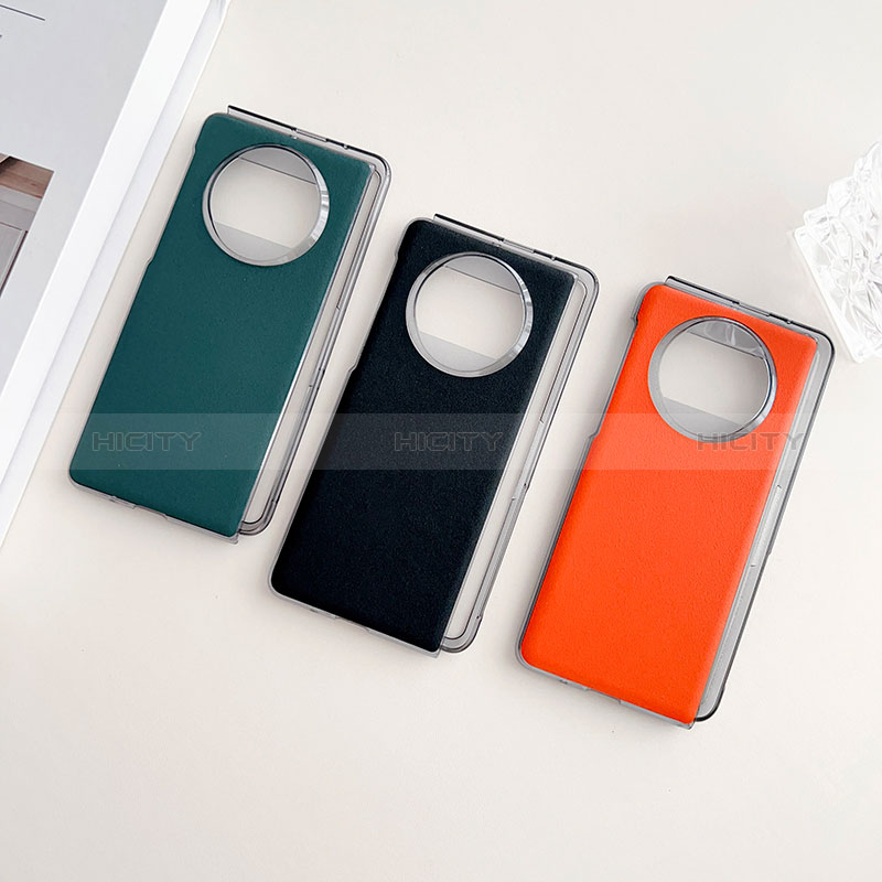 Funda Bumper Lujo Cuero y Plastico Mate Carcasa BH7 para Huawei Mate X3