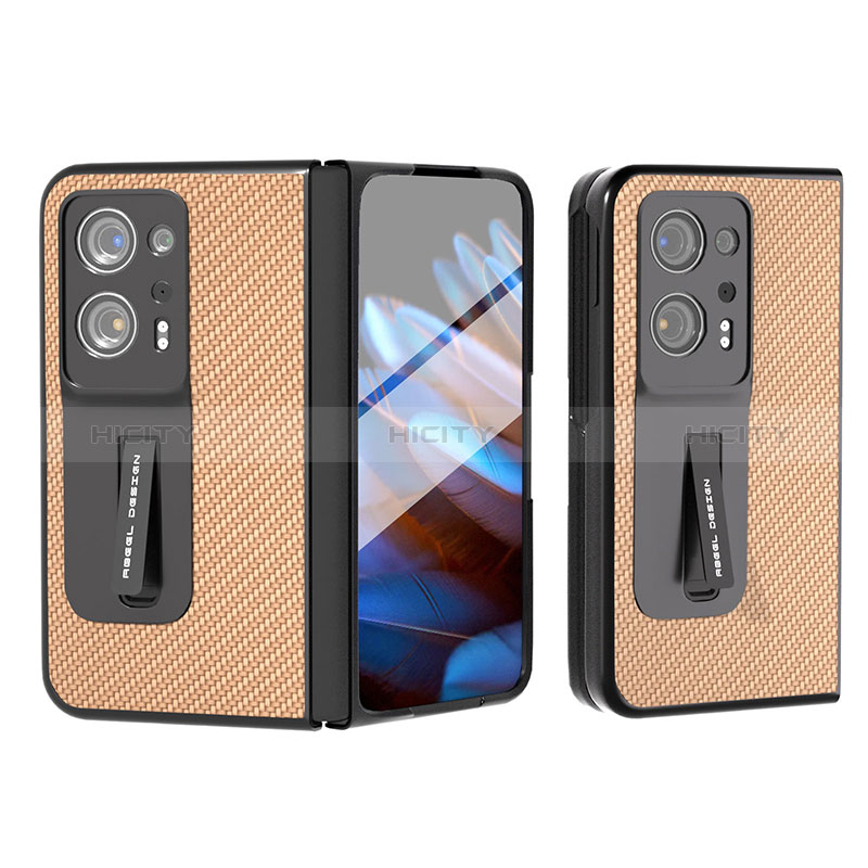 Funda Bumper Lujo Cuero y Plastico Mate Carcasa BH7 para Oppo Find N2 5G