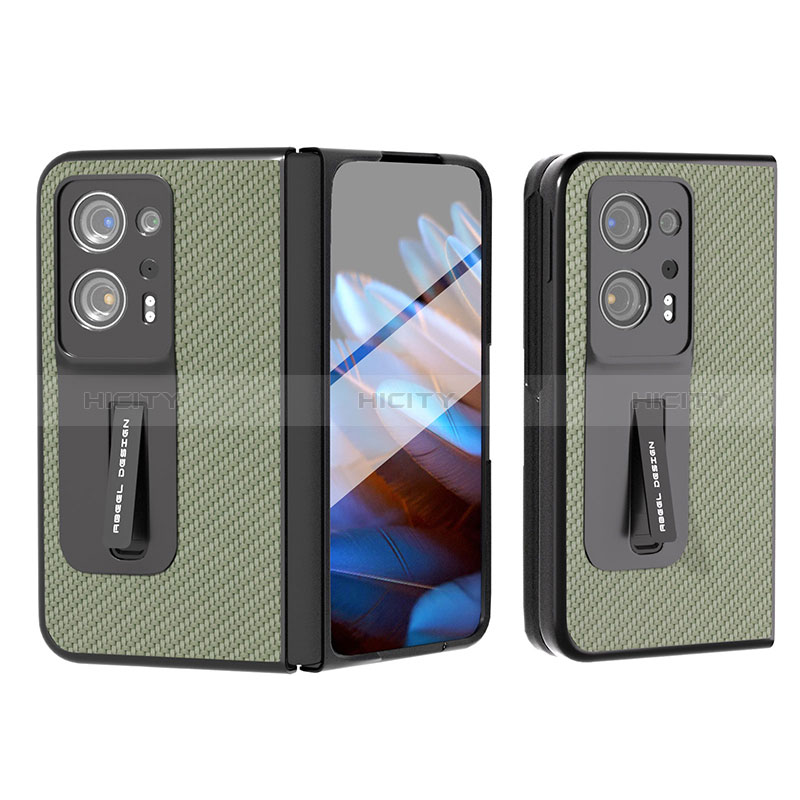 Funda Bumper Lujo Cuero y Plastico Mate Carcasa BH7 para Oppo Find N2 5G