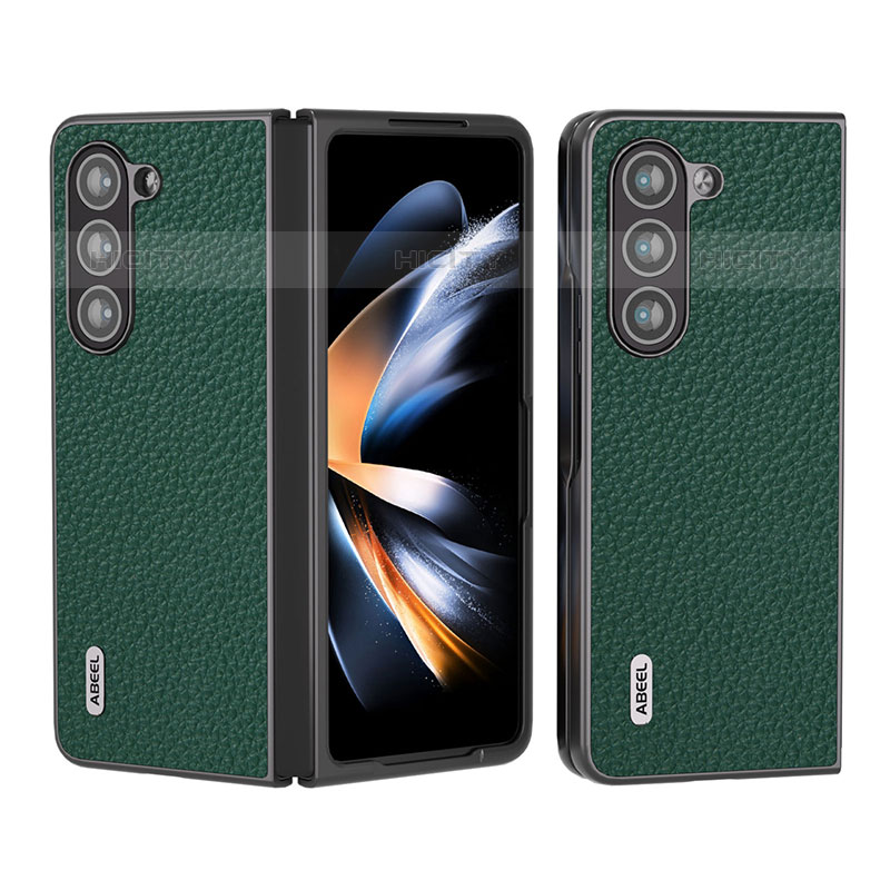 Funda Bumper Lujo Cuero y Plastico Mate Carcasa BH7 para Samsung Galaxy Z Fold5 5G