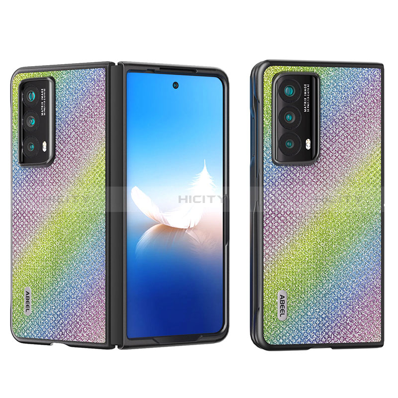 Funda Bumper Lujo Cuero y Plastico Mate Carcasa BH8 para Huawei Honor Magic Vs2 5G