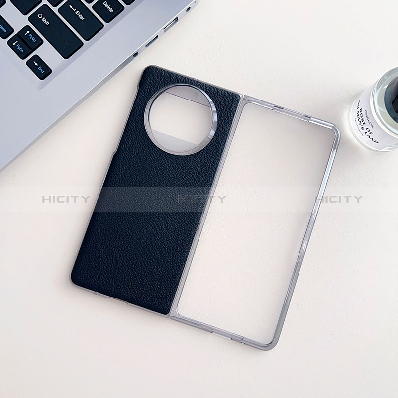 Funda Bumper Lujo Cuero y Plastico Mate Carcasa BH8 para Huawei Mate X3