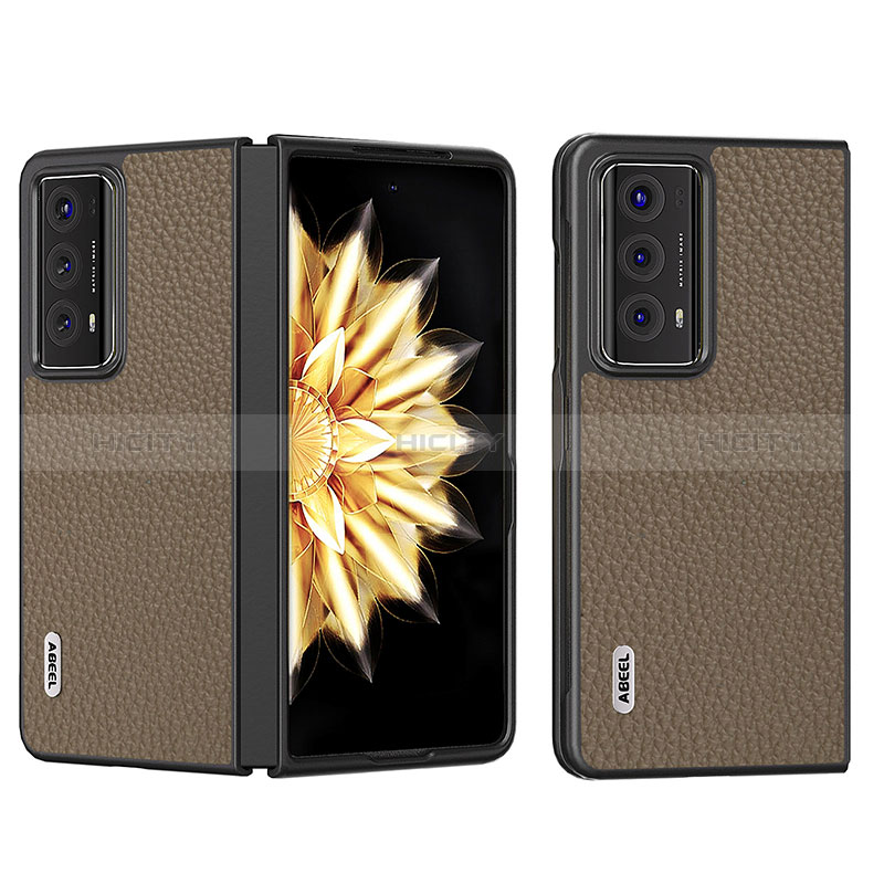 Funda Bumper Lujo Cuero y Plastico Mate Carcasa BH9 para Huawei Honor Magic V2 5G