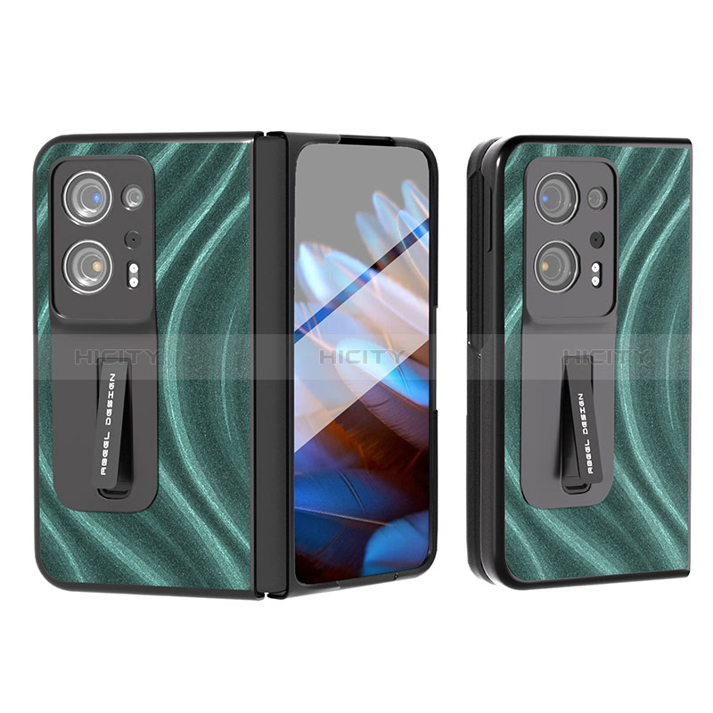 Funda Bumper Lujo Cuero y Plastico Mate Carcasa BH9 para Oppo Find N2 5G