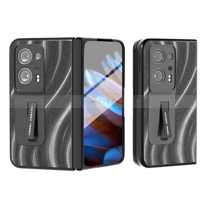 Funda Bumper Lujo Cuero y Plastico Mate Carcasa BH9 para Oppo Find N2 5G