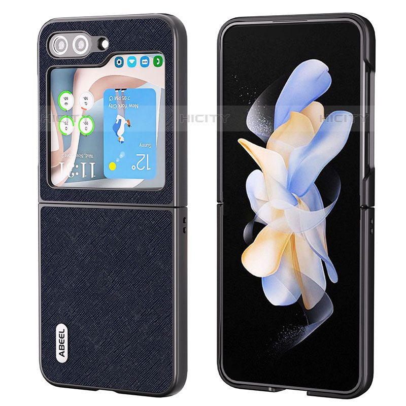 Funda Bumper Lujo Cuero y Plastico Mate Carcasa BH9 para Samsung Galaxy Z Flip5 5G