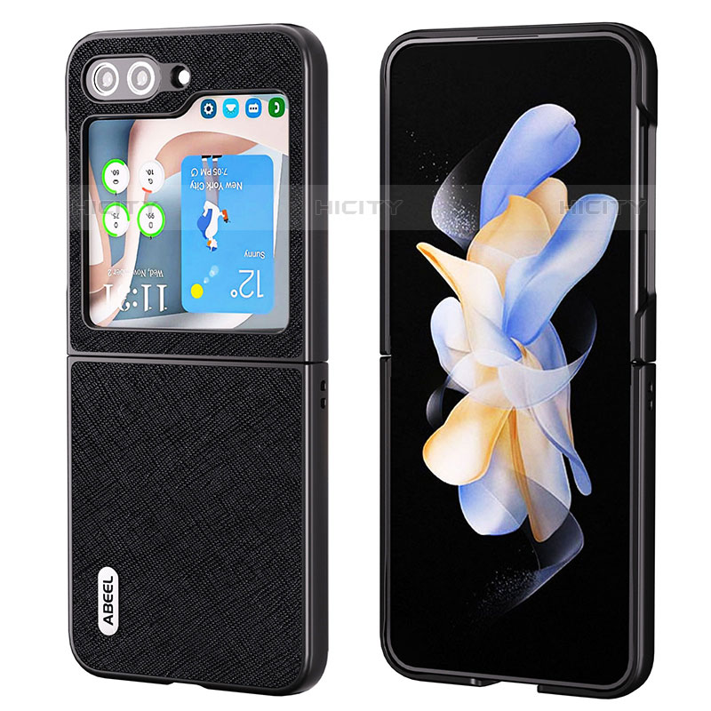 Funda Bumper Lujo Cuero y Plastico Mate Carcasa BH9 para Samsung Galaxy Z Flip5 5G