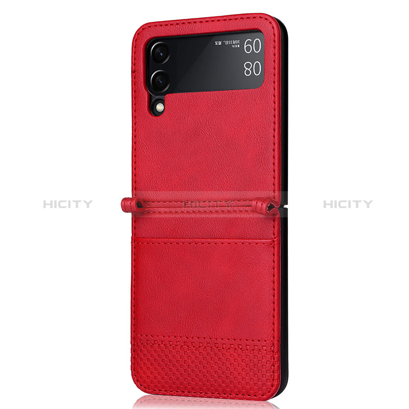 Funda Bumper Lujo Cuero y Plastico Mate Carcasa BY1 para Samsung Galaxy Z Flip3 5G