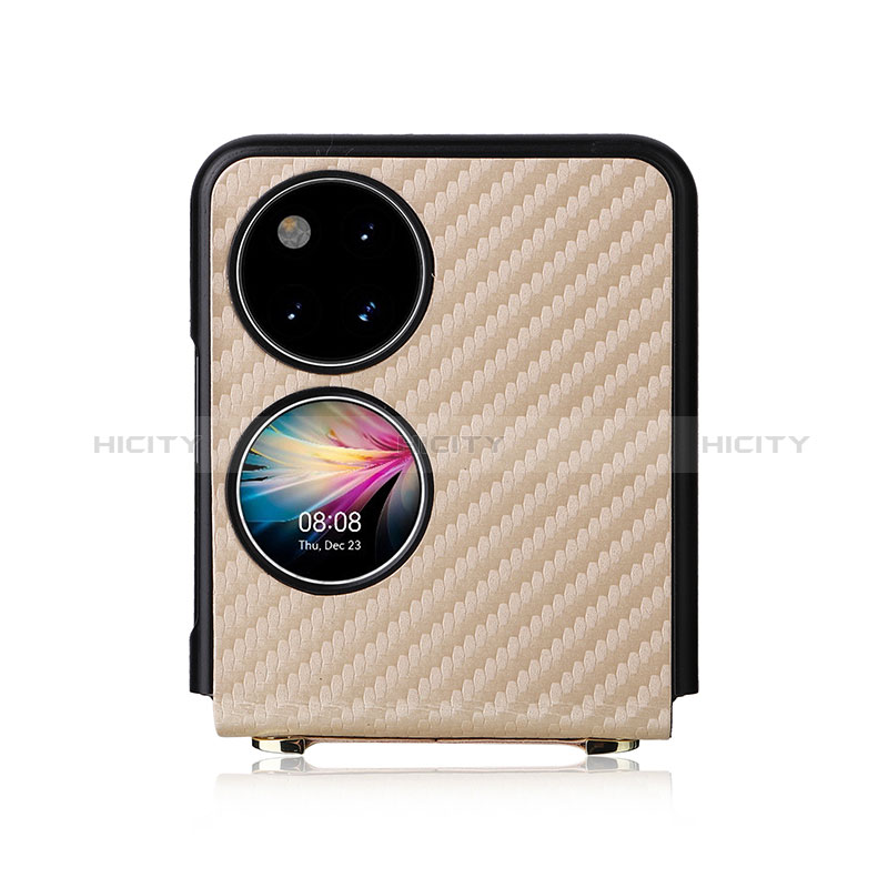 Funda Bumper Lujo Cuero y Plastico Mate Carcasa BY2 para Huawei Pocket S