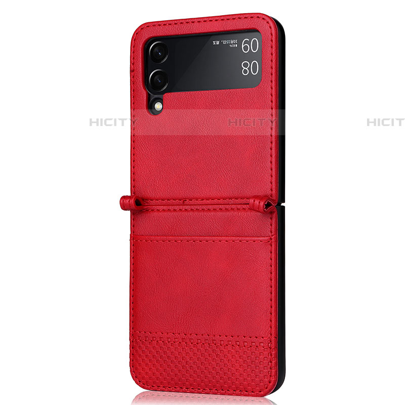 Funda Bumper Lujo Cuero y Plastico Mate Carcasa BY2 para Samsung Galaxy Z Flip4 5G