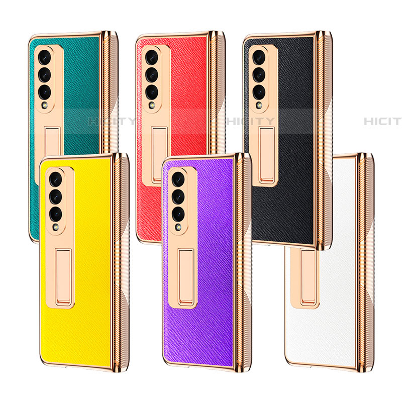 Funda Bumper Lujo Cuero y Plastico Mate Carcasa C01 para Samsung Galaxy Z Fold4 5G