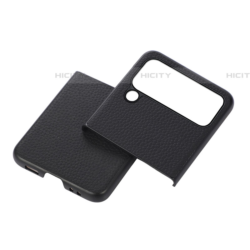 Funda Bumper Lujo Cuero y Plastico Mate Carcasa C03 para Samsung Galaxy Z Flip4 5G