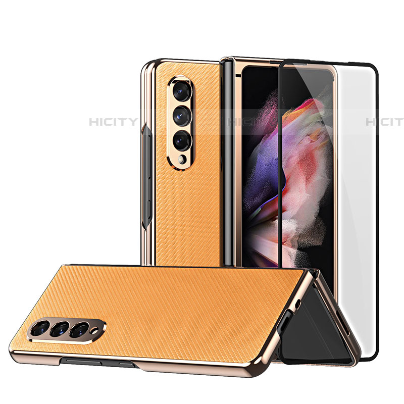 Funda Bumper Lujo Cuero y Plastico Mate Carcasa C03 para Samsung Galaxy Z Fold4 5G