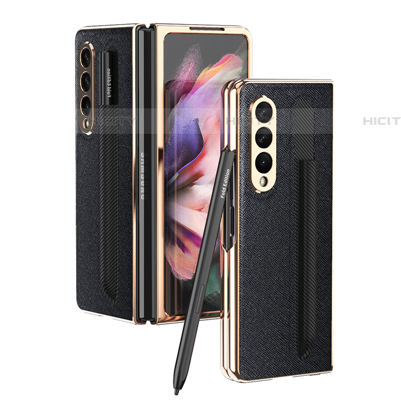 Funda Bumper Lujo Cuero y Plastico Mate Carcasa C05 para Samsung Galaxy Z Fold4 5G