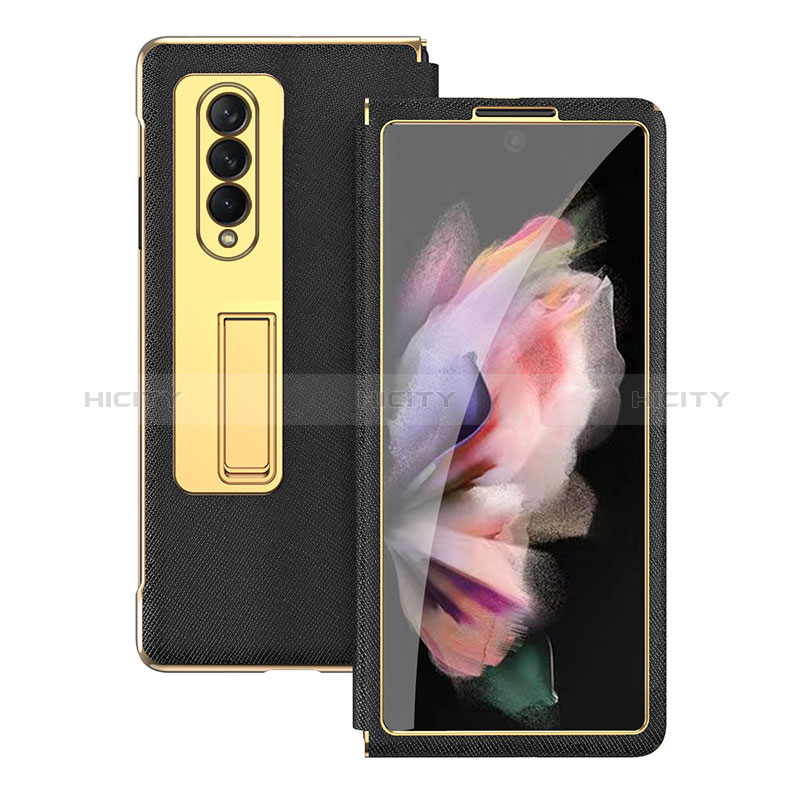 Funda Bumper Lujo Cuero y Plastico Mate Carcasa C08 para Samsung Galaxy Z Fold3 5G