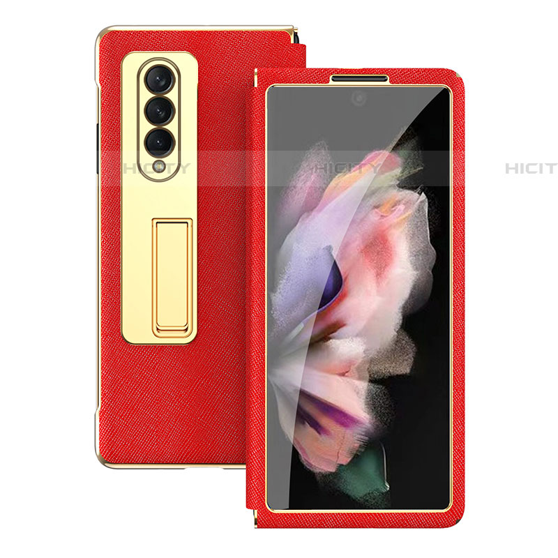 Funda Bumper Lujo Cuero y Plastico Mate Carcasa C08 para Samsung Galaxy Z Fold4 5G