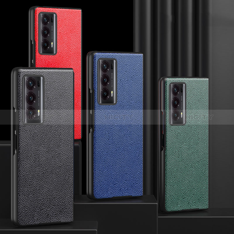 Funda Bumper Lujo Cuero y Plastico Mate Carcasa GS1 para Huawei Honor Magic V2 Ultimate 5G