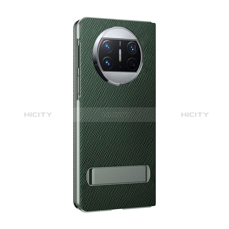 Funda Bumper Lujo Cuero y Plastico Mate Carcasa GS1 para Huawei Mate X3 Verde