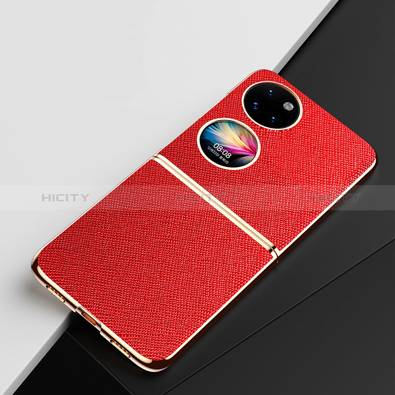 Funda Bumper Lujo Cuero y Plastico Mate Carcasa GS1 para Huawei Pocket S