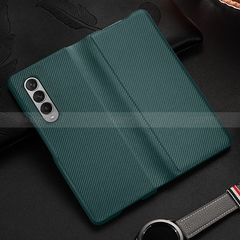 Funda Bumper Lujo Cuero y Plastico Mate Carcasa L01 para Samsung Galaxy Z Fold3 5G