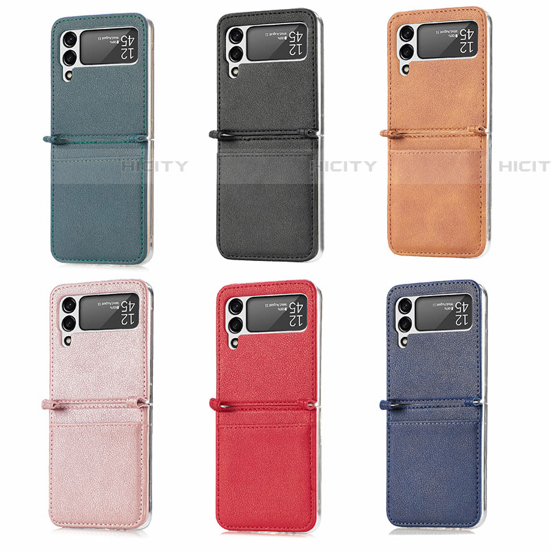 Funda Bumper Lujo Cuero y Plastico Mate Carcasa L05 para Samsung Galaxy Z Flip4 5G