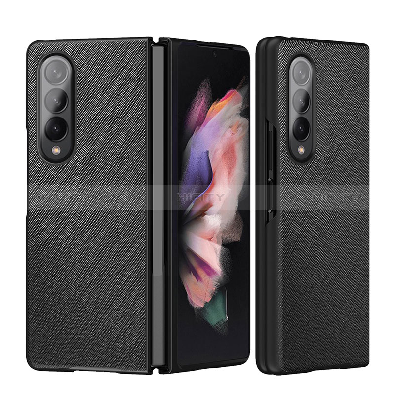 Funda Bumper Lujo Cuero y Plastico Mate Carcasa L06 para Samsung Galaxy Z Fold3 5G