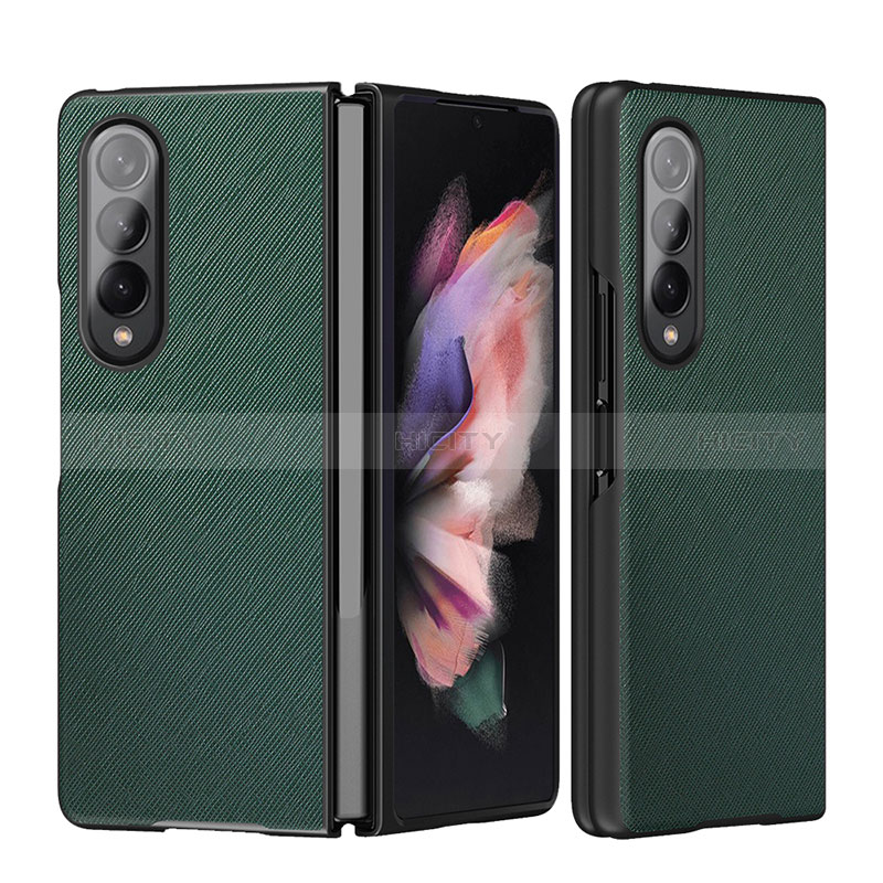 Funda Bumper Lujo Cuero y Plastico Mate Carcasa L06 para Samsung Galaxy Z Fold3 5G