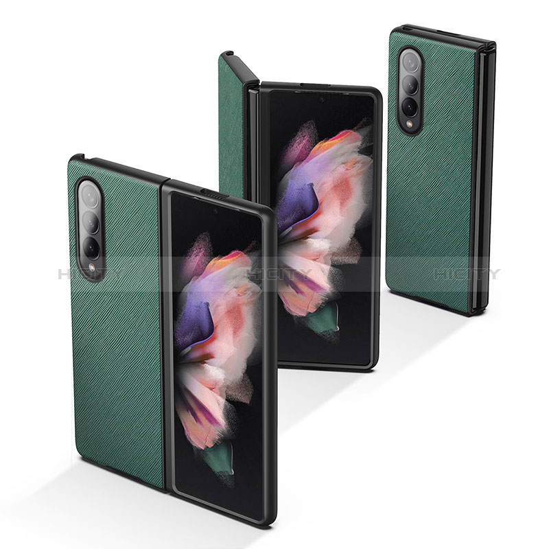 Funda Bumper Lujo Cuero y Plastico Mate Carcasa L06 para Samsung Galaxy Z Fold3 5G