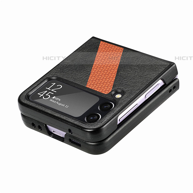 Funda Bumper Lujo Cuero y Plastico Mate Carcasa L07 para Samsung Galaxy Z Flip4 5G