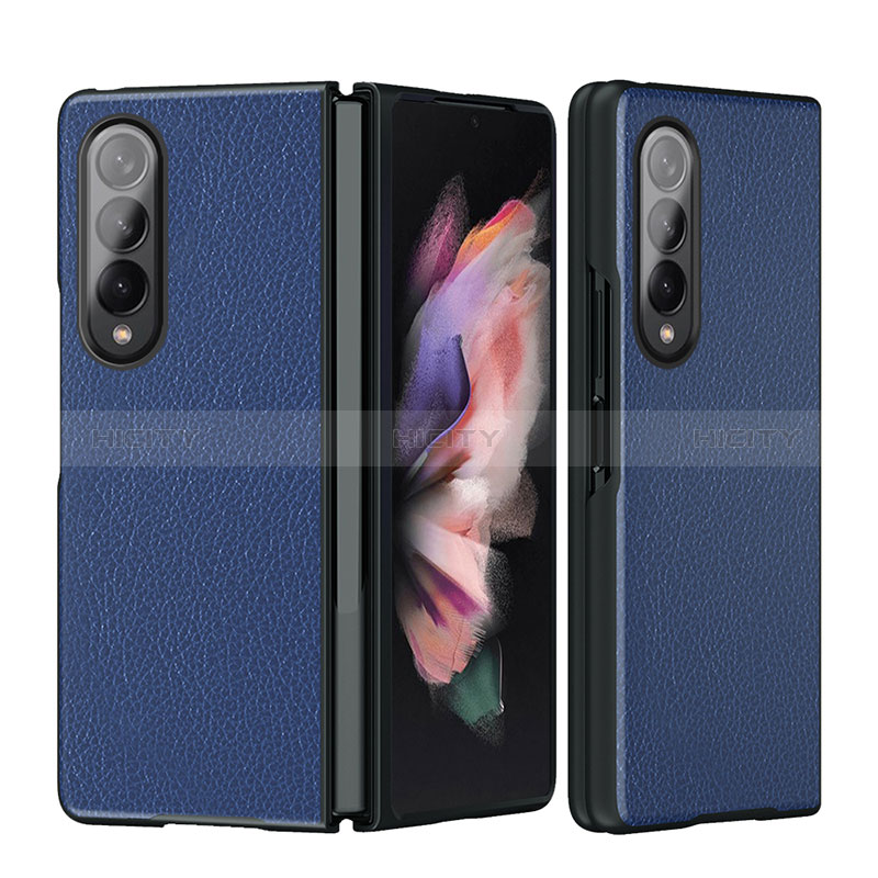 Funda Bumper Lujo Cuero y Plastico Mate Carcasa L08 para Samsung Galaxy Z Fold3 5G