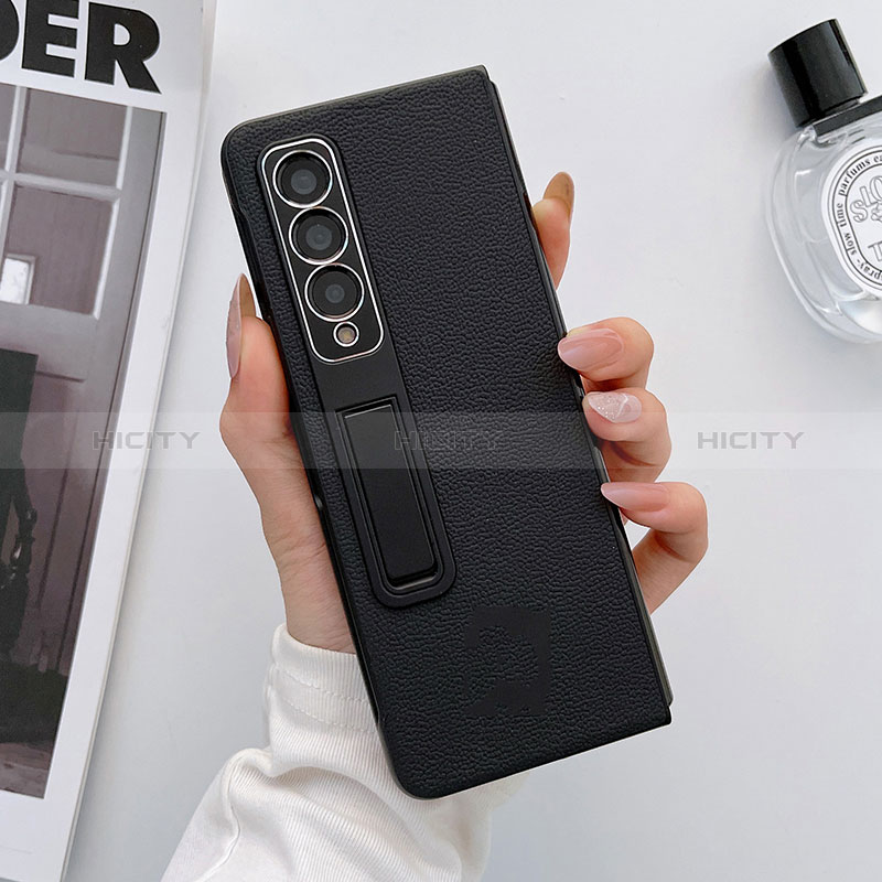 Funda Bumper Lujo Cuero y Plastico Mate Carcasa L09 para Samsung Galaxy Z Fold3 5G