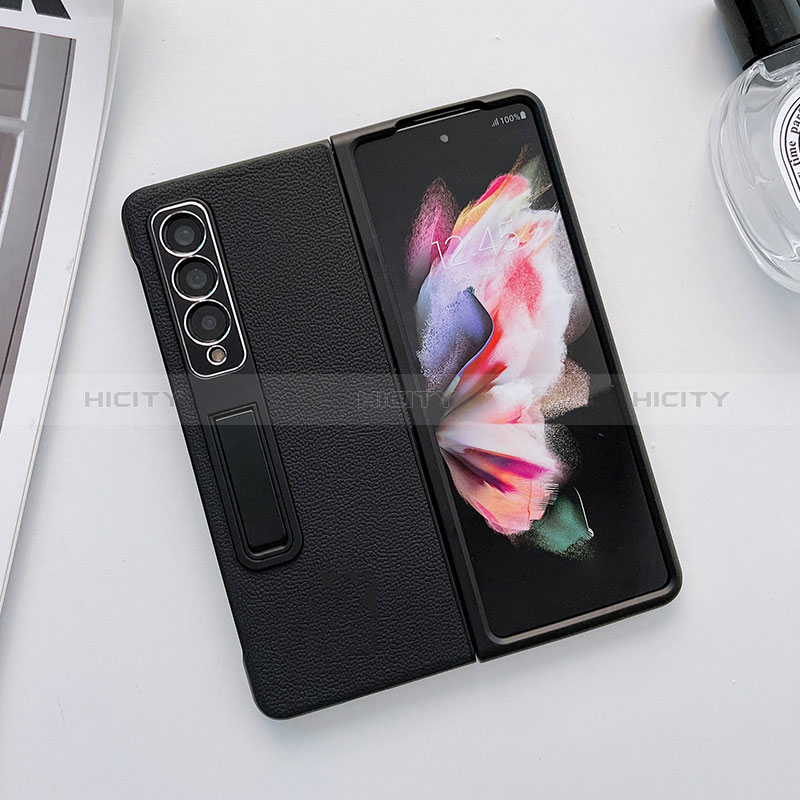 Funda Bumper Lujo Cuero y Plastico Mate Carcasa L09 para Samsung Galaxy Z Fold3 5G