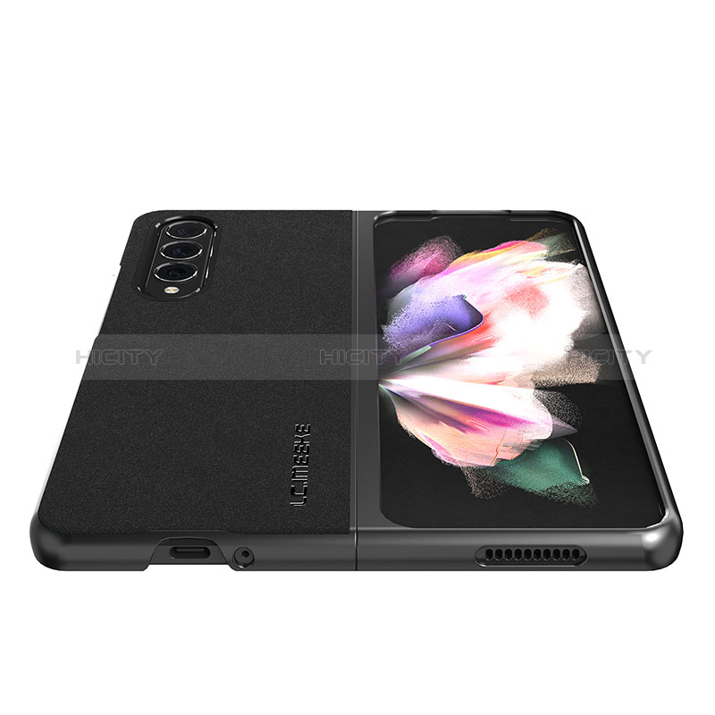 Funda Bumper Lujo Cuero y Plastico Mate Carcasa LC1 para Samsung Galaxy Z Fold3 5G