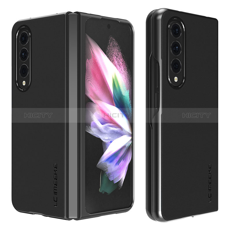 Funda Bumper Lujo Cuero y Plastico Mate Carcasa LC2 para Samsung Galaxy Z Fold3 5G