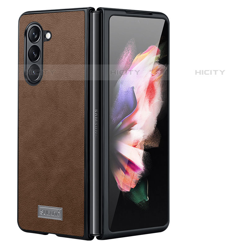 Funda Bumper Lujo Cuero y Plastico Mate Carcasa LD2 para Samsung Galaxy Z Fold5 5G