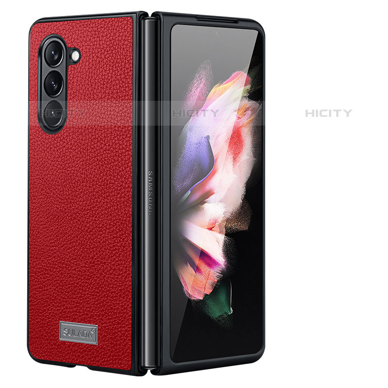 Funda Bumper Lujo Cuero y Plastico Mate Carcasa LD3 para Samsung Galaxy Z Fold5 5G