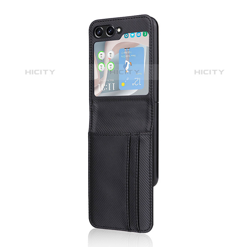 Funda Bumper Lujo Cuero y Plastico Mate Carcasa LZ1 para Samsung Galaxy Z Flip5 5G