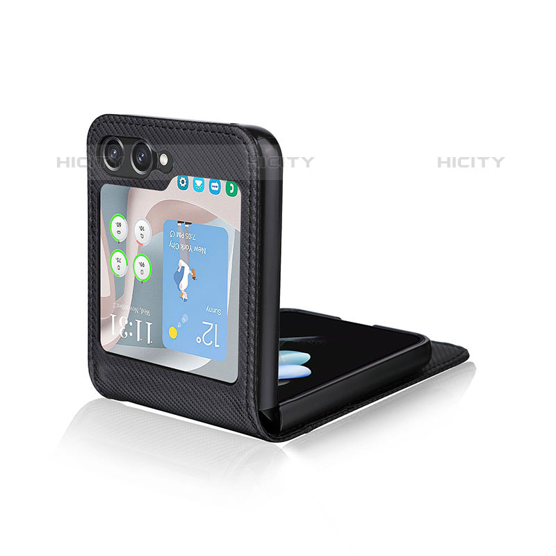 Funda Bumper Lujo Cuero y Plastico Mate Carcasa LZ1 para Samsung Galaxy Z Flip5 5G