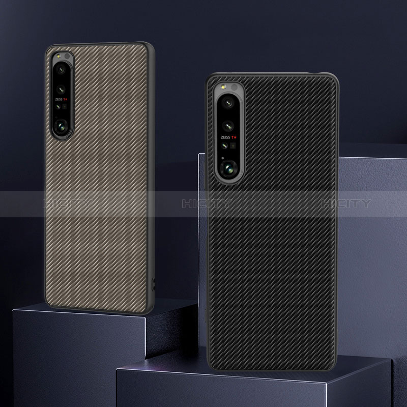 Funda Bumper Lujo Cuero y Plastico Mate Carcasa para Sony Xperia 1 IV