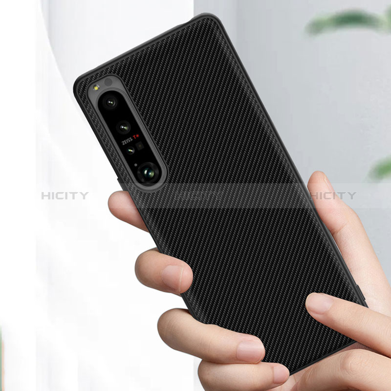 Funda Bumper Lujo Cuero y Plastico Mate Carcasa para Sony Xperia 1 IV