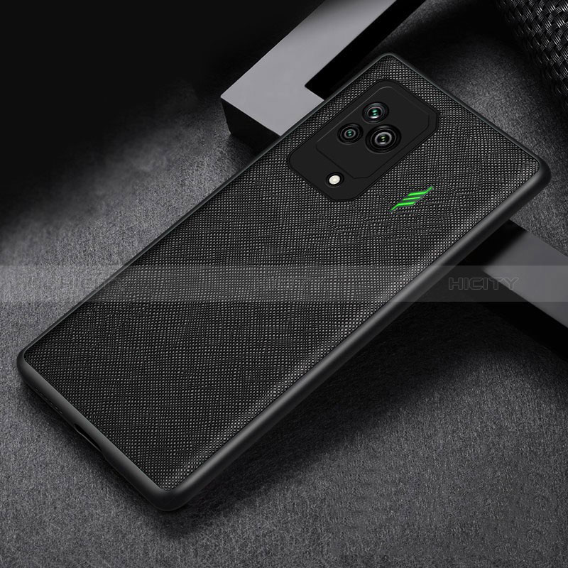 Funda Bumper Lujo Cuero y Plastico Mate Carcasa para Xiaomi Black Shark 5 5G Negro