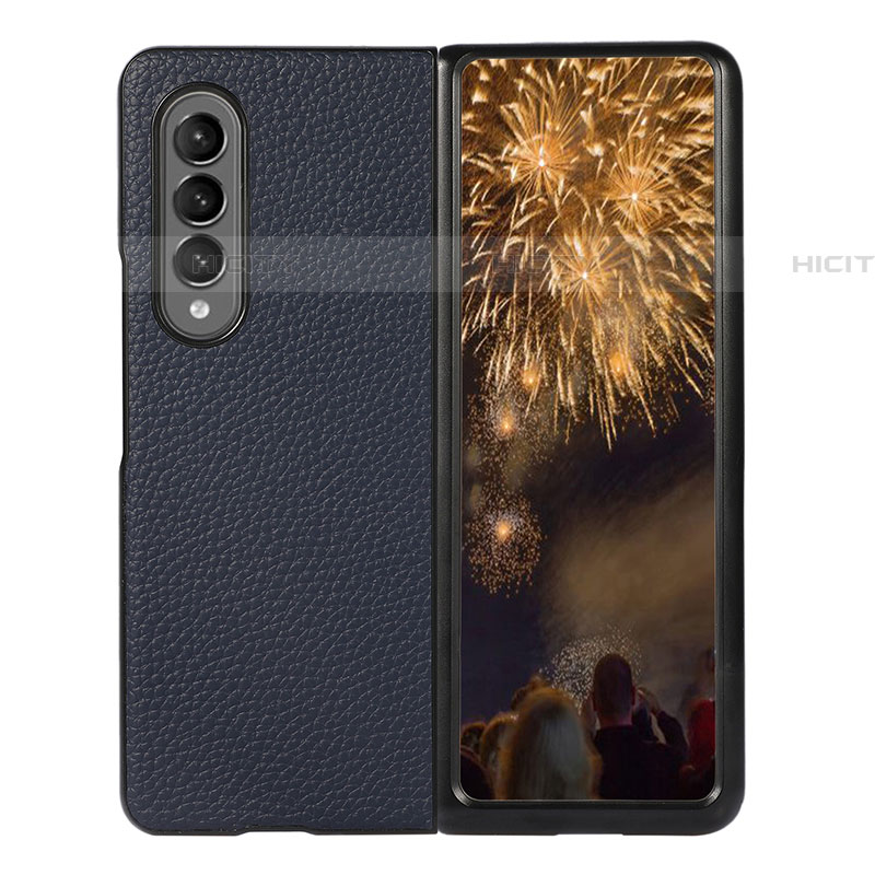 Funda Bumper Lujo Cuero y Plastico Mate Carcasa R03 para Samsung Galaxy Z Fold4 5G