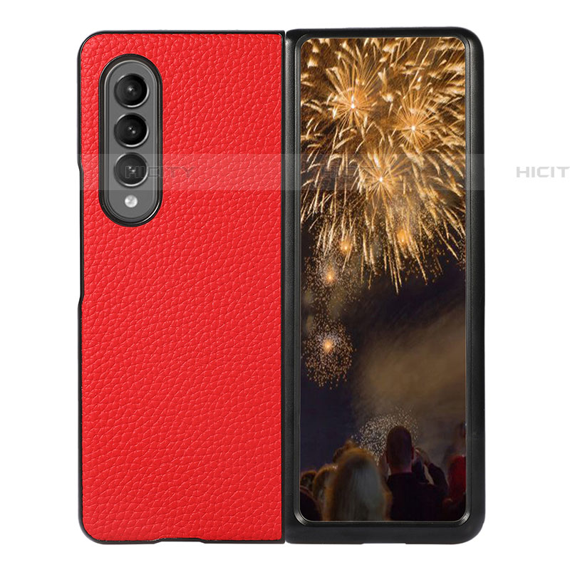 Funda Bumper Lujo Cuero y Plastico Mate Carcasa R03 para Samsung Galaxy Z Fold4 5G