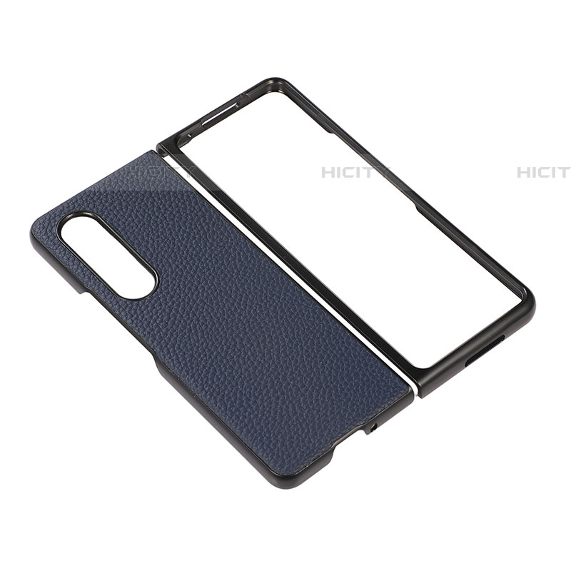 Funda Bumper Lujo Cuero y Plastico Mate Carcasa R03 para Samsung Galaxy Z Fold4 5G