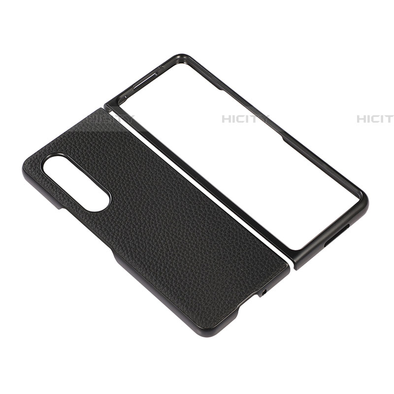 Funda Bumper Lujo Cuero y Plastico Mate Carcasa R03 para Samsung Galaxy Z Fold4 5G