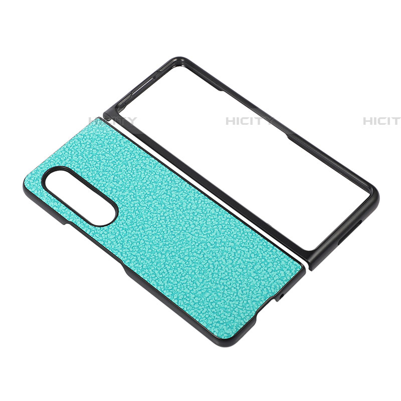 Funda Bumper Lujo Cuero y Plastico Mate Carcasa R04 para Samsung Galaxy Z Fold4 5G