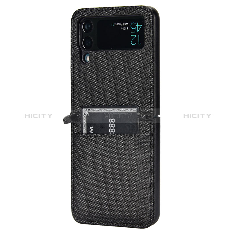 Funda Bumper Lujo Cuero y Plastico Mate Carcasa R05 para Samsung Galaxy Z Flip3 5G