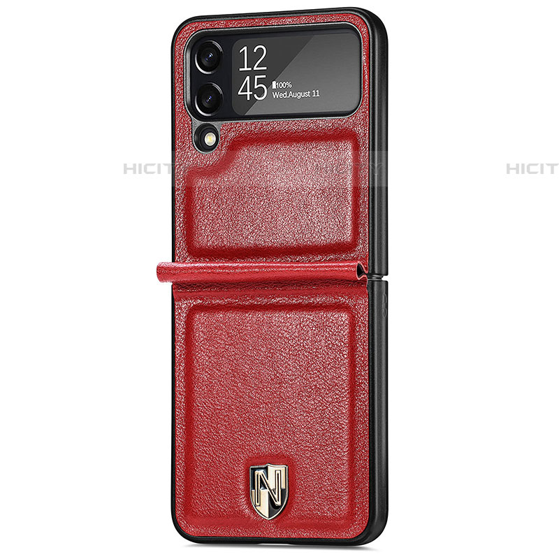 Funda Bumper Lujo Cuero y Plastico Mate Carcasa R05 para Samsung Galaxy Z Flip4 5G