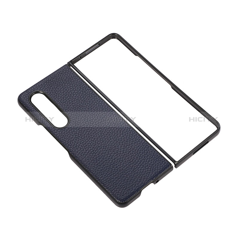 Funda Bumper Lujo Cuero y Plastico Mate Carcasa R05 para Samsung Galaxy Z Fold3 5G